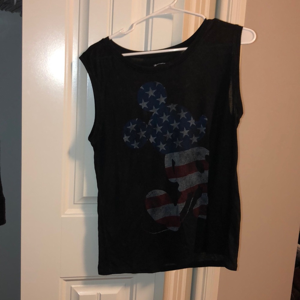 black mickey mouse tank top.